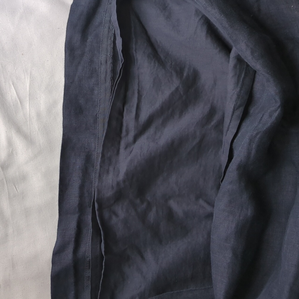 J. Crew Navy Blue Linen Skirt With Pockets Size 6 - Picture 4 of 7